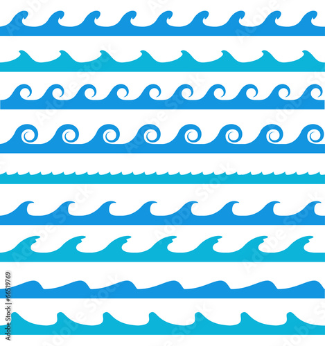 Blue wave patterns