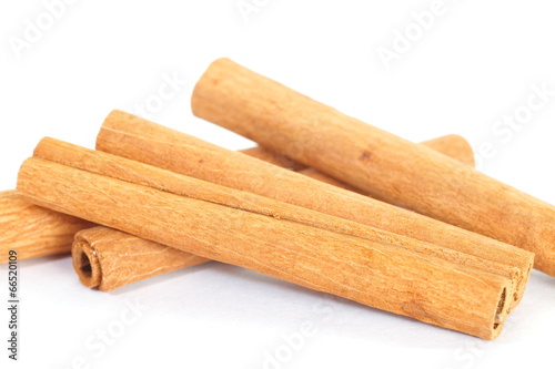cinnamon sticks isolated on a white background