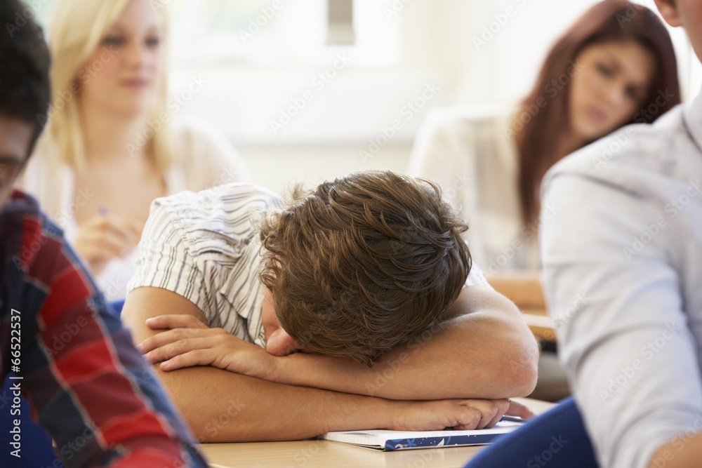 Student asleep in class Student asleep in class