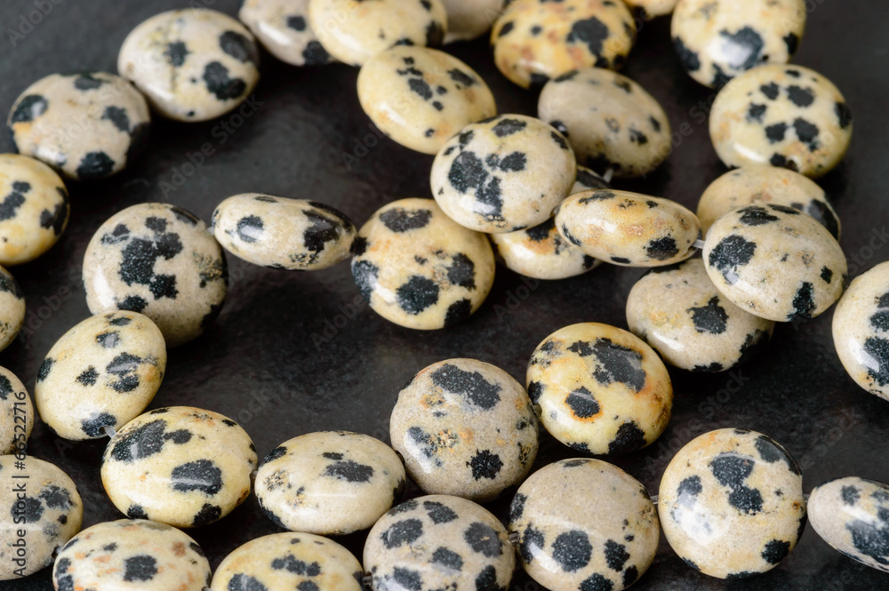 Jasper coin beads