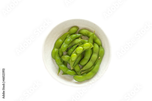 Japanese healthy appetizer edamame green soy beans