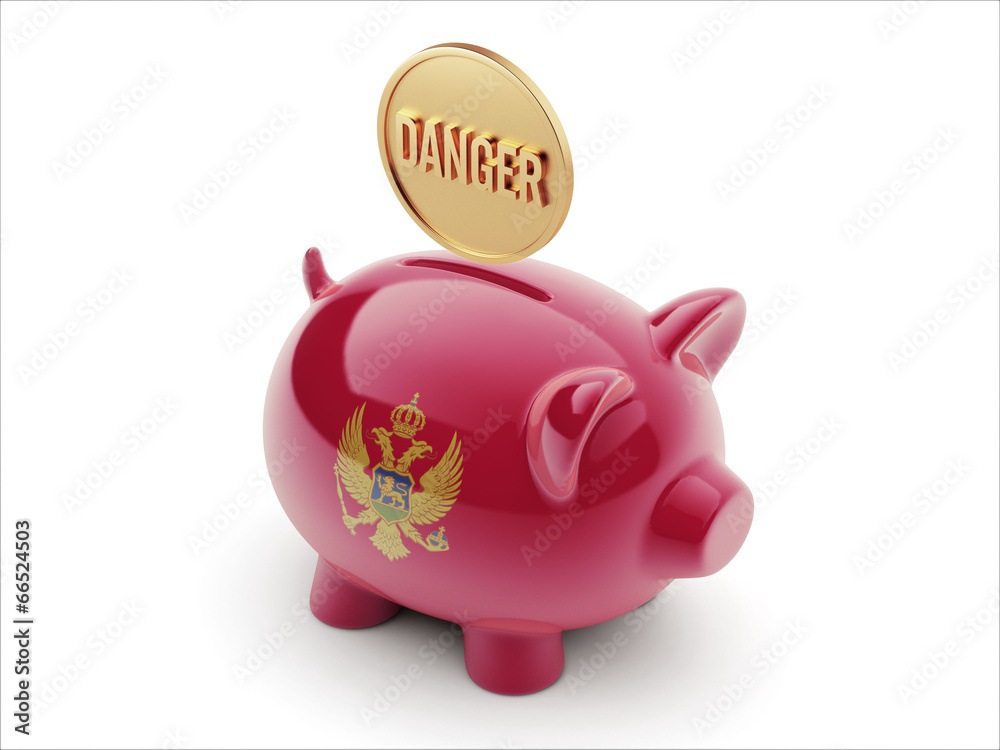 Montenegro. Danger Concept Piggy Concept Montenegro. Danger Concept Piggy Concept