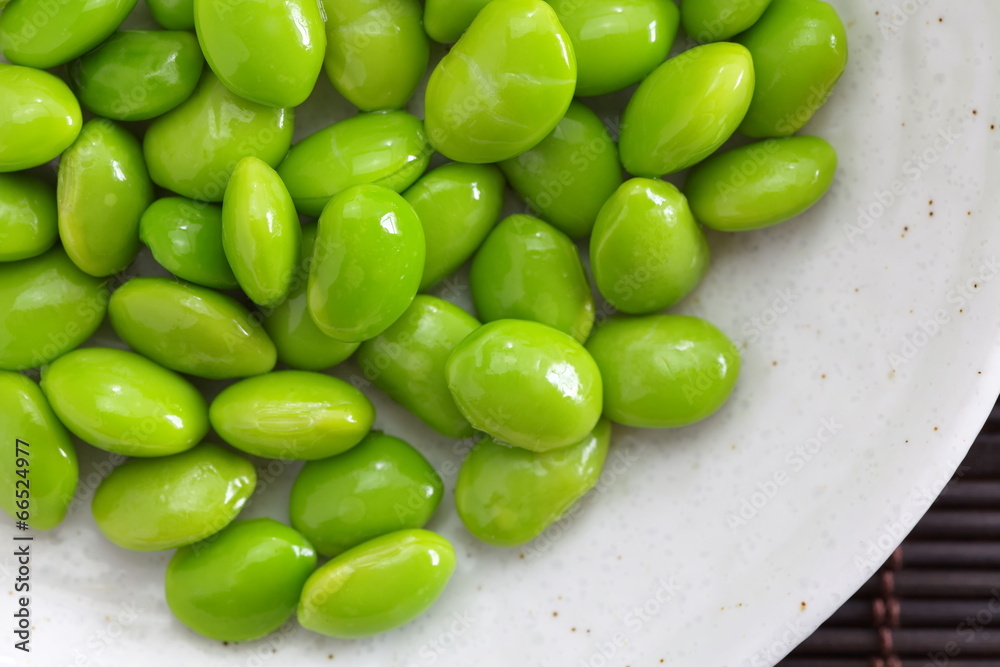 Japanese healthy appetizer edamame green soy beans Japanese healthy appetizer edamame green soy beans