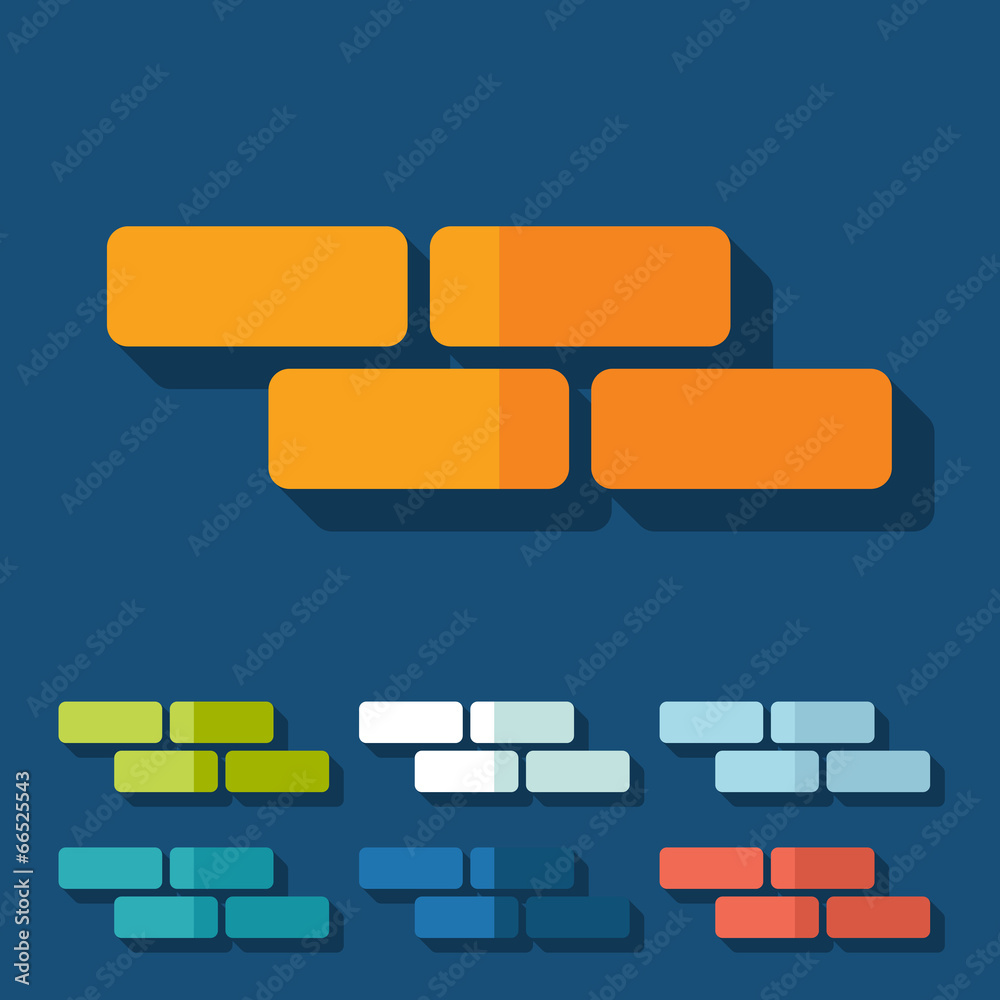 Flat design: brick Flat design: brick