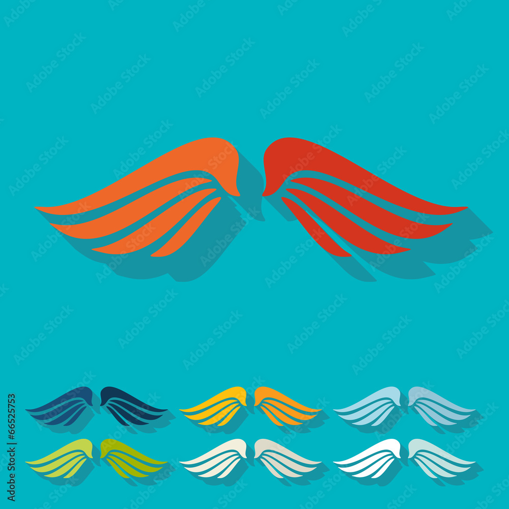 Obraz premium Flat design: wing