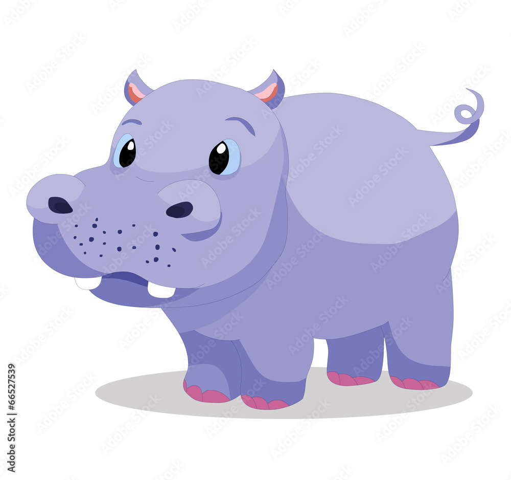 Fototapeta premium Illustration of cute Hippo