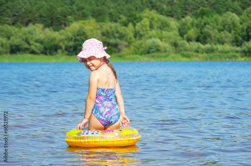 Little girl at river