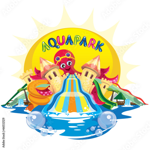 aquapark with octopus