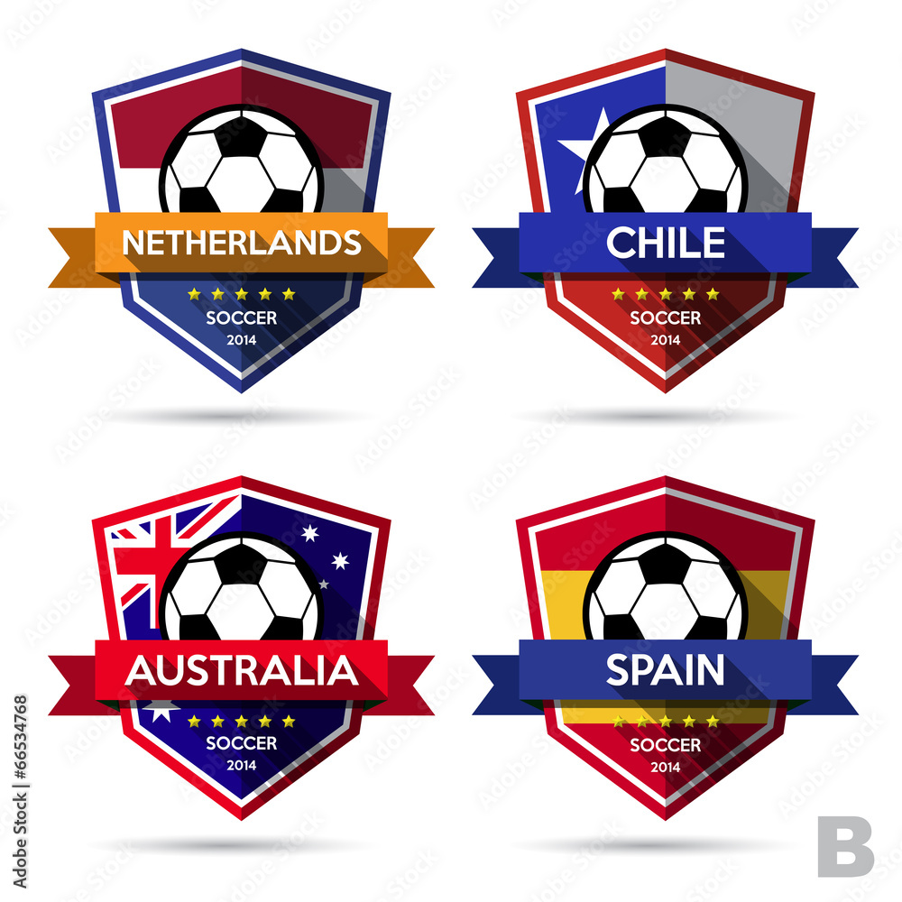 Naklejka premium Set of soccer ( football ) badge