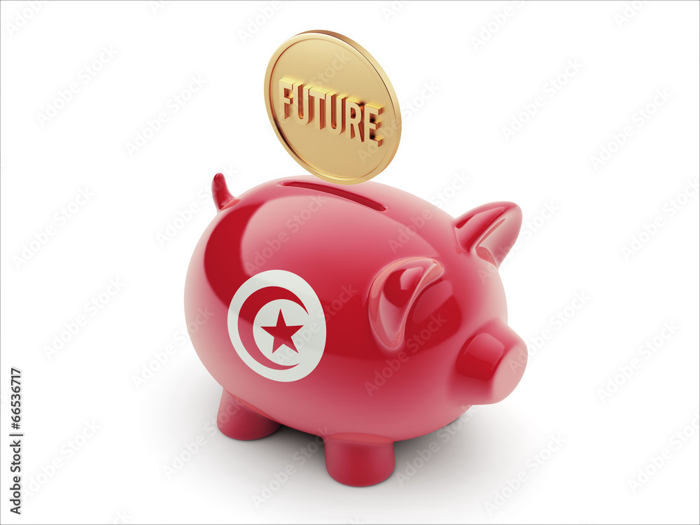 Obraz premium Tunisia Future Concept Piggy Concept