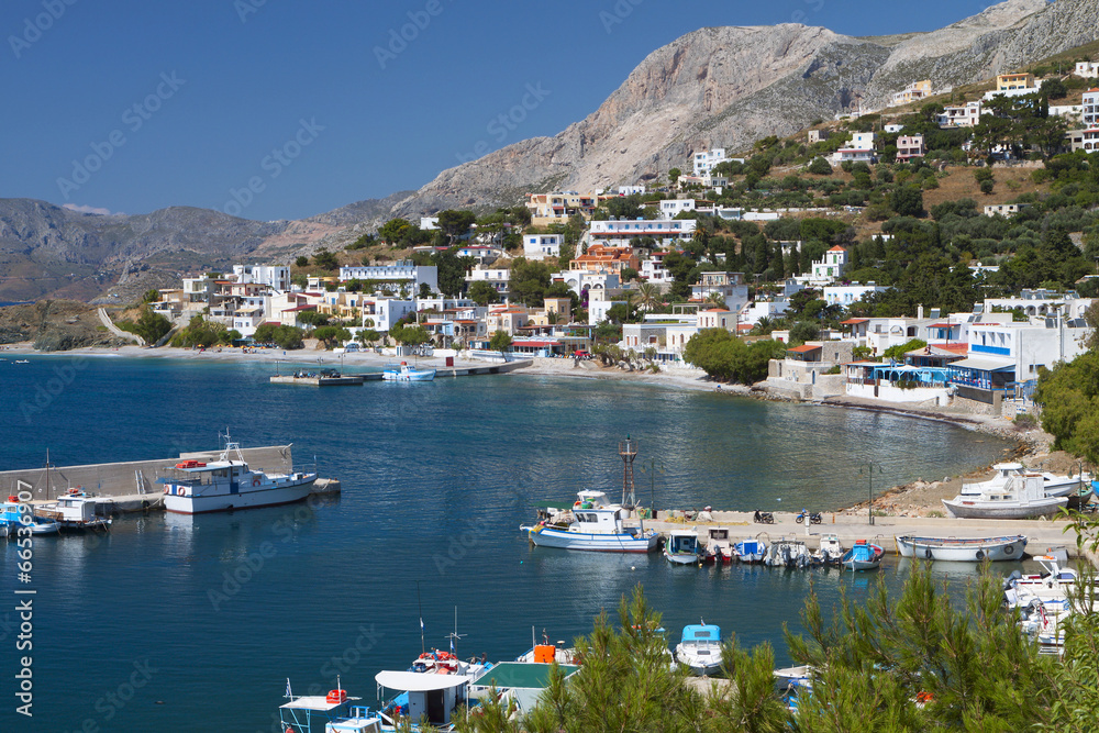 Port of Melitsahas at Kalymnos island in Greece.