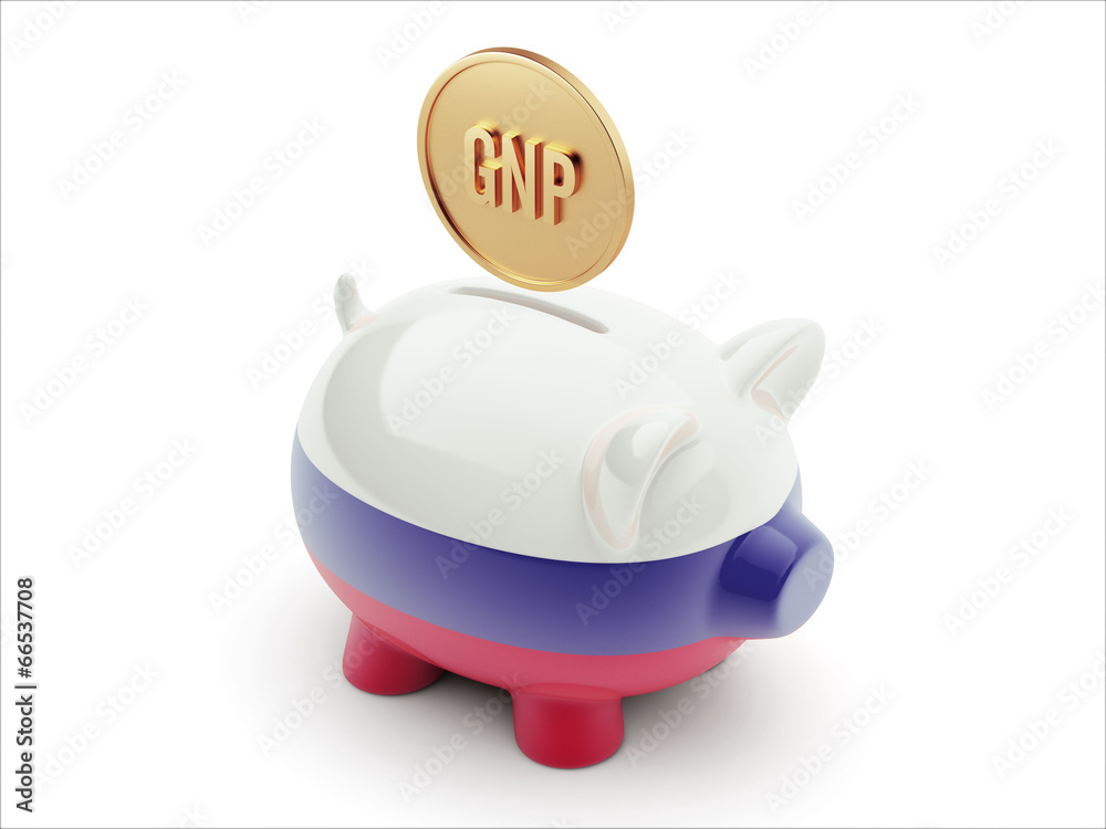 Russia GNP Concept. Piggy Concept Russia GNP Concept. Piggy Concept