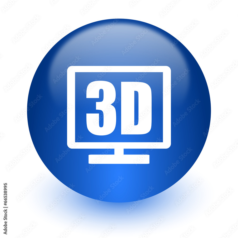3d display computer icon on white background 3d display computer icon on white background