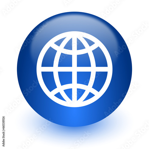 earth computer icon on white background