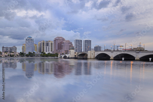 West Palm Beach Skyline Reflection © ddmitr