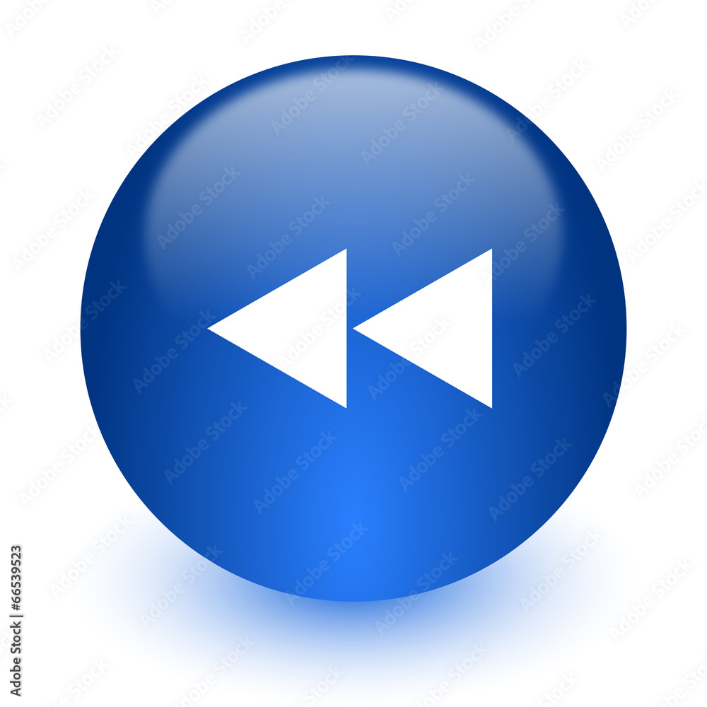rewind computer icon on white background rewind computer icon on white background