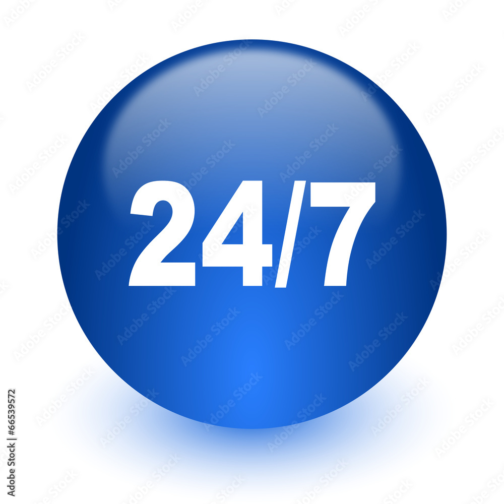 24/7 computer icon on white background 24/7 computer icon on white background