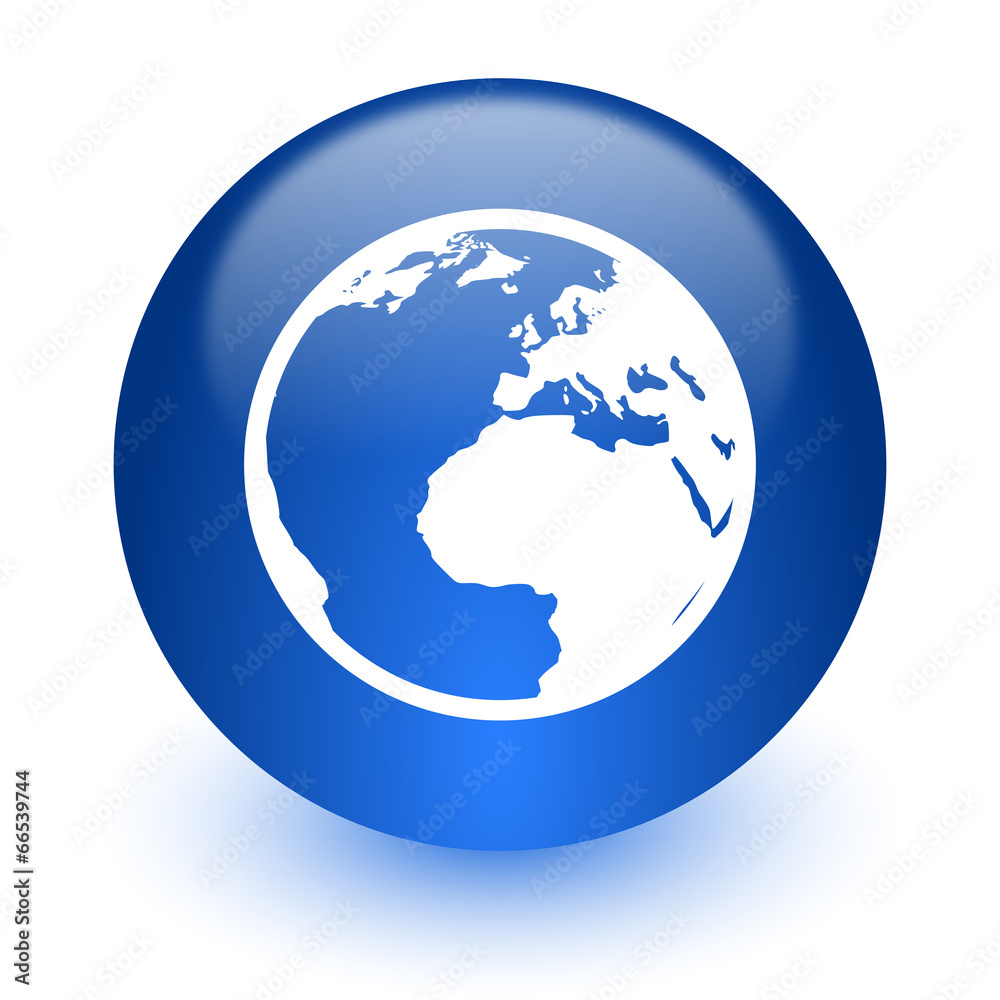 Naklejka premium earth computer icon on white background