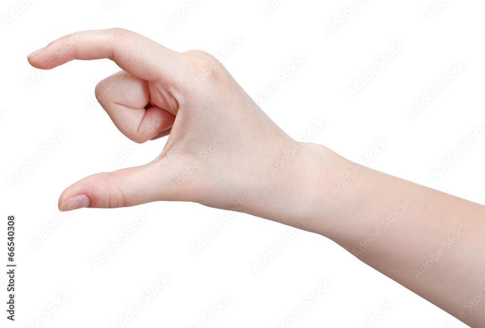 showing medium size - hand gesture showing medium size - hand gesture