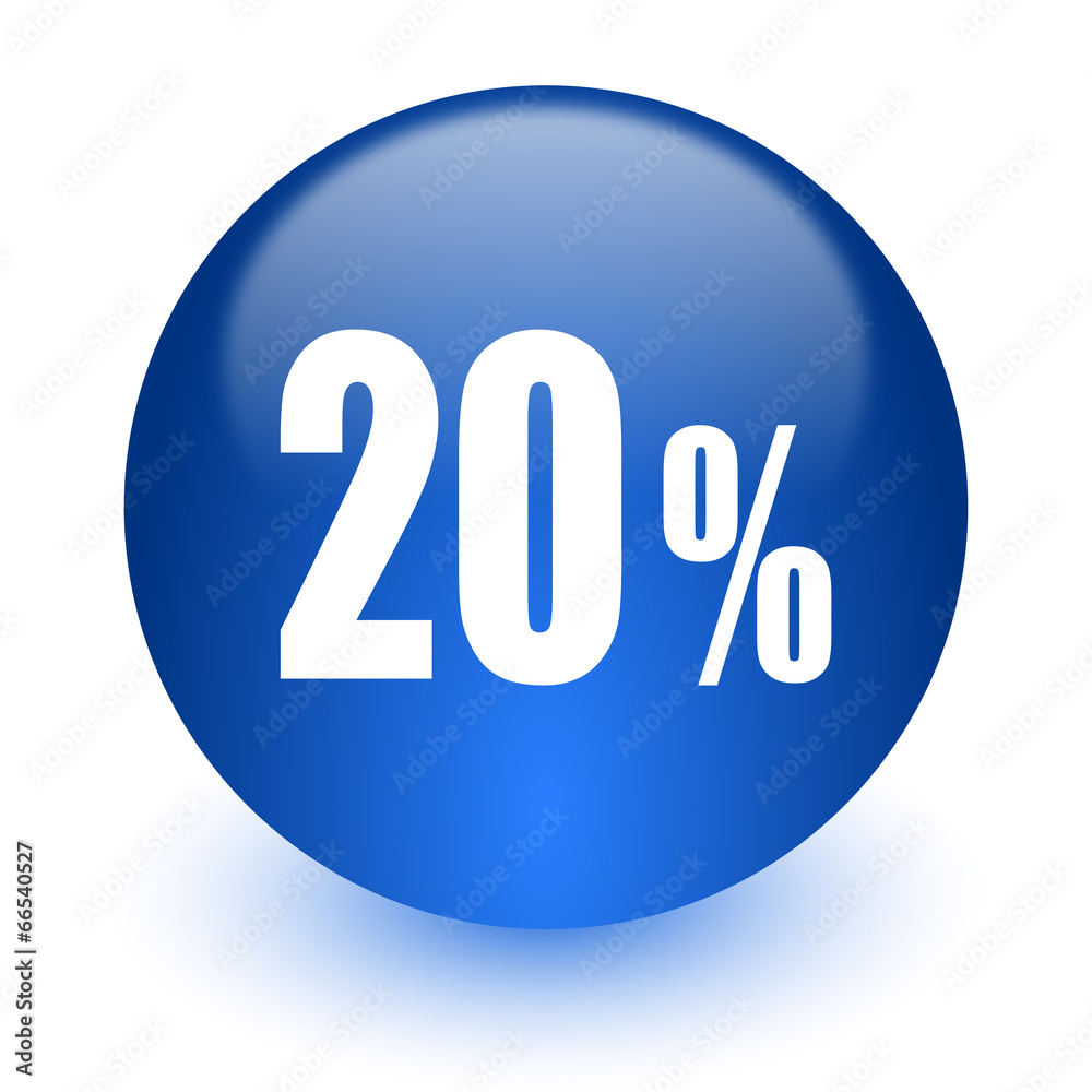 20 percent computer icon on white background 20 percent computer icon on white background
