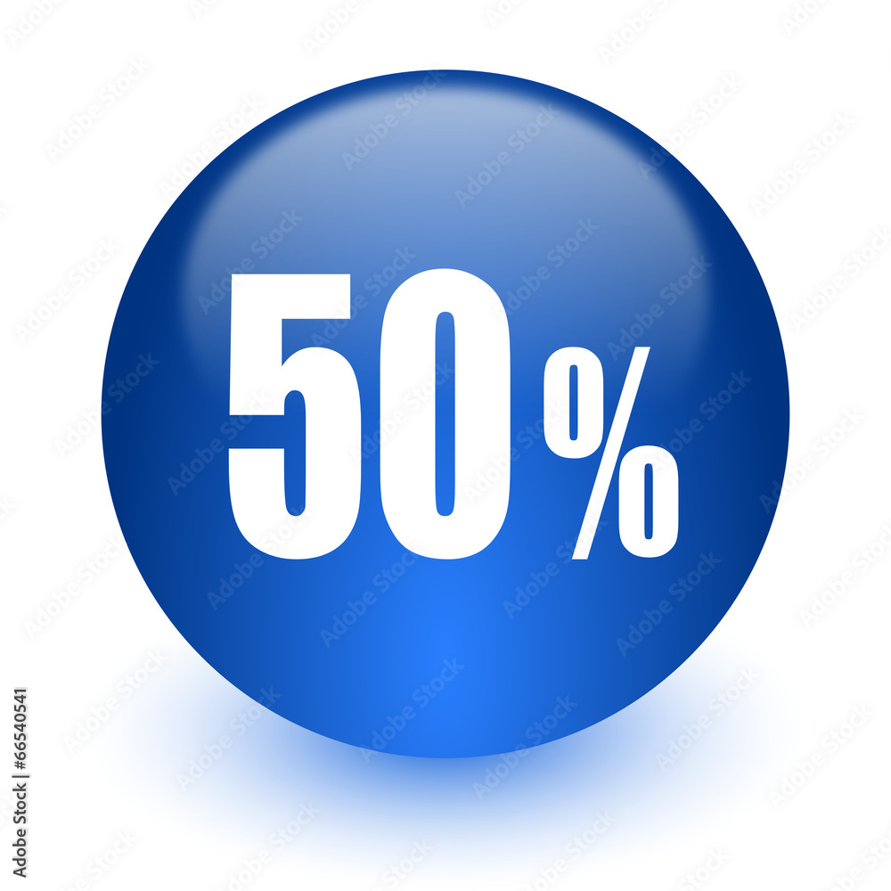 50 percent computer icon on white background 50 percent computer icon on white background
