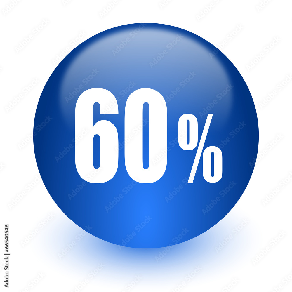 60 percent computer icon on white background 60 percent computer icon on white background