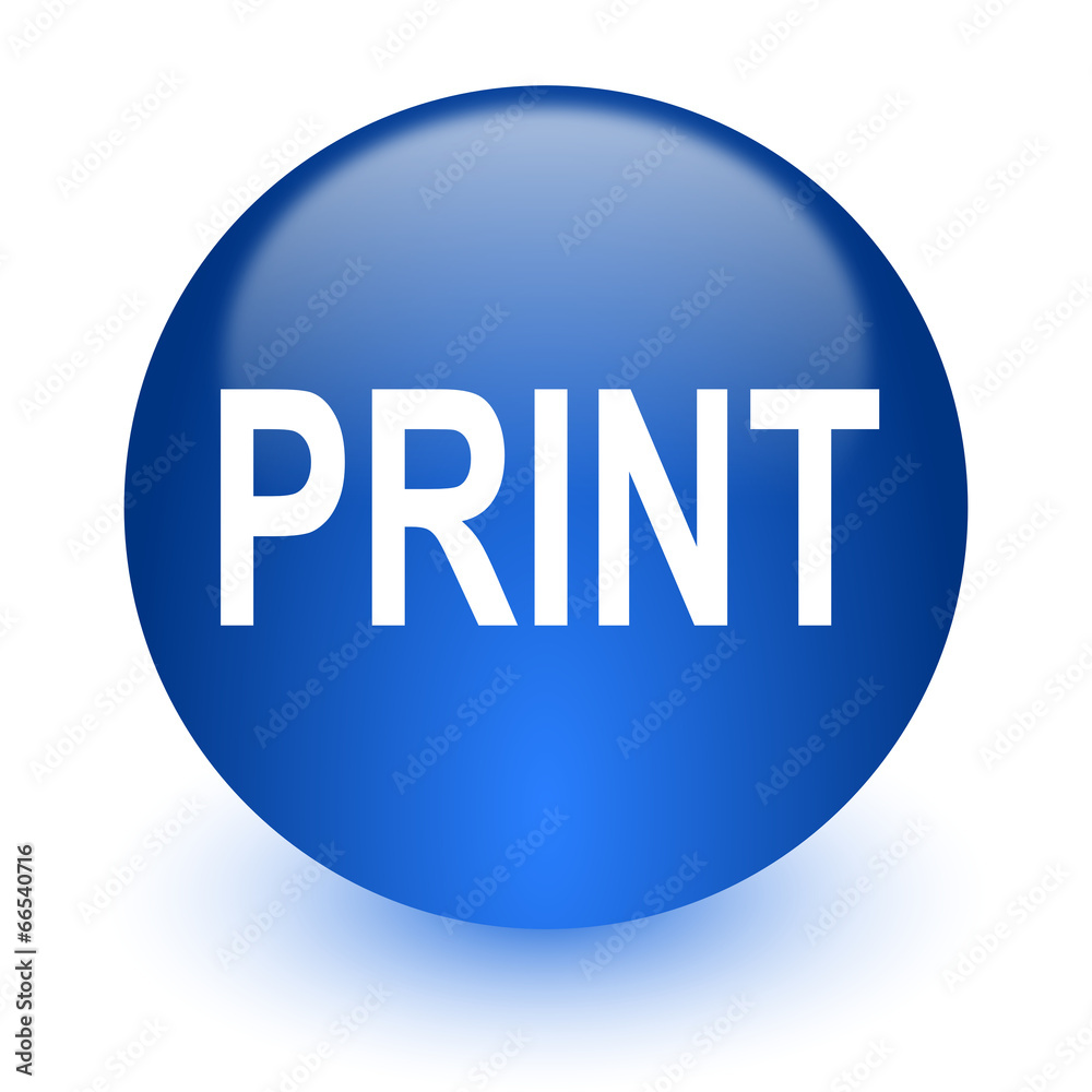 print computer icon on white background print computer icon on white background