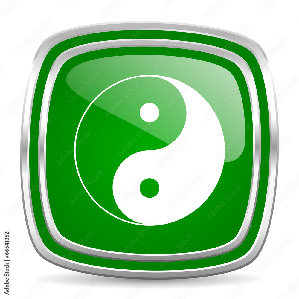 ying yang glossy computer icon on white background ying yang glossy computer icon on white background