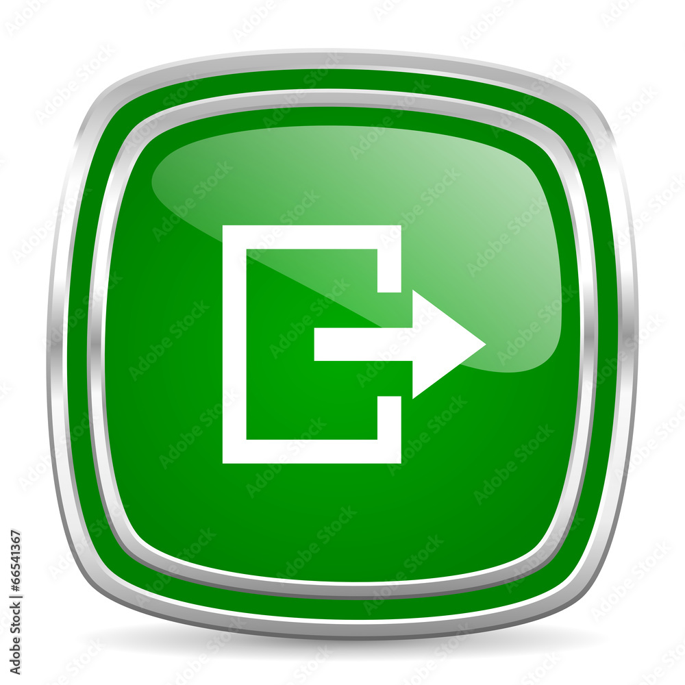 exit glossy computer icon on white background exit glossy computer icon on white background