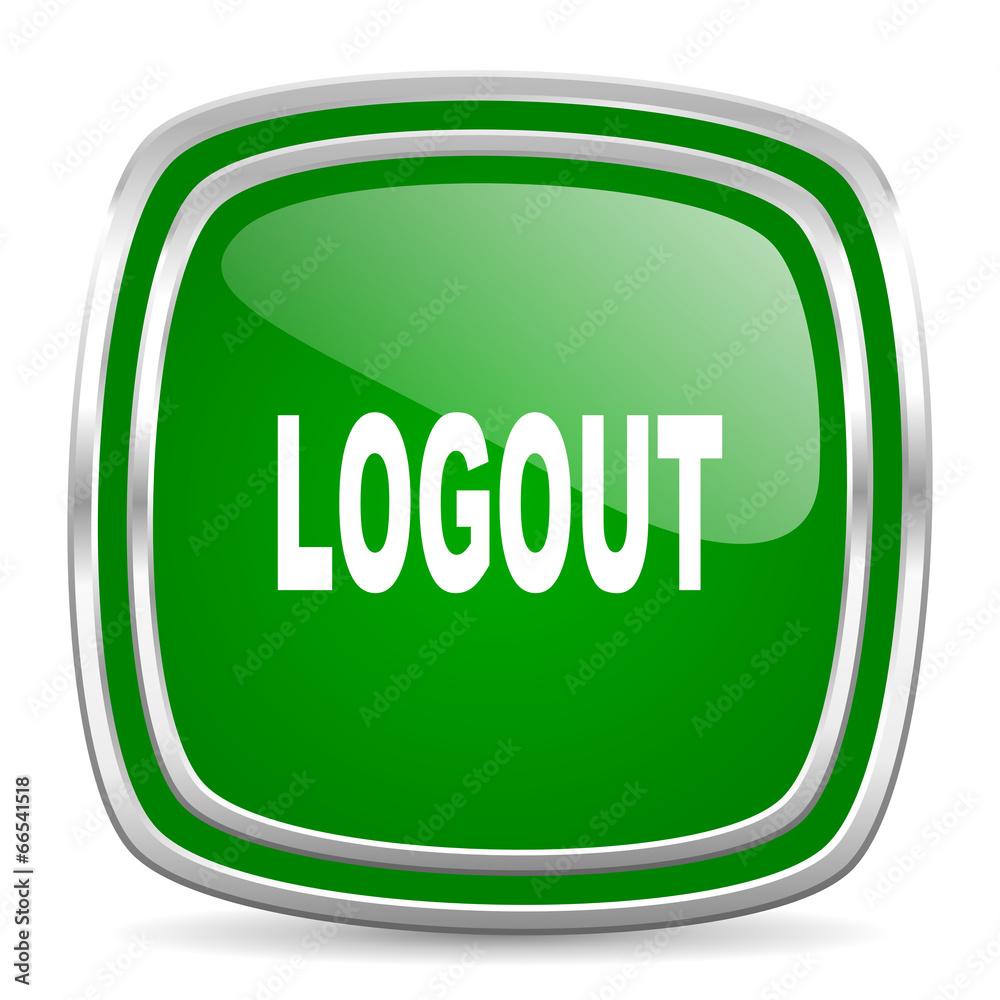 logout glossy computer icon on white background logout glossy computer icon on white background