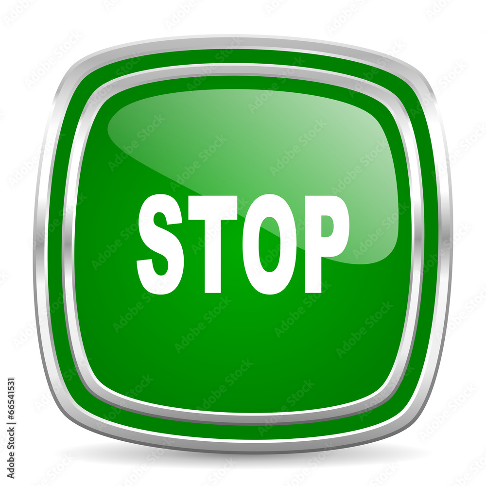 stop glossy computer icon on white background stop glossy computer icon on white background