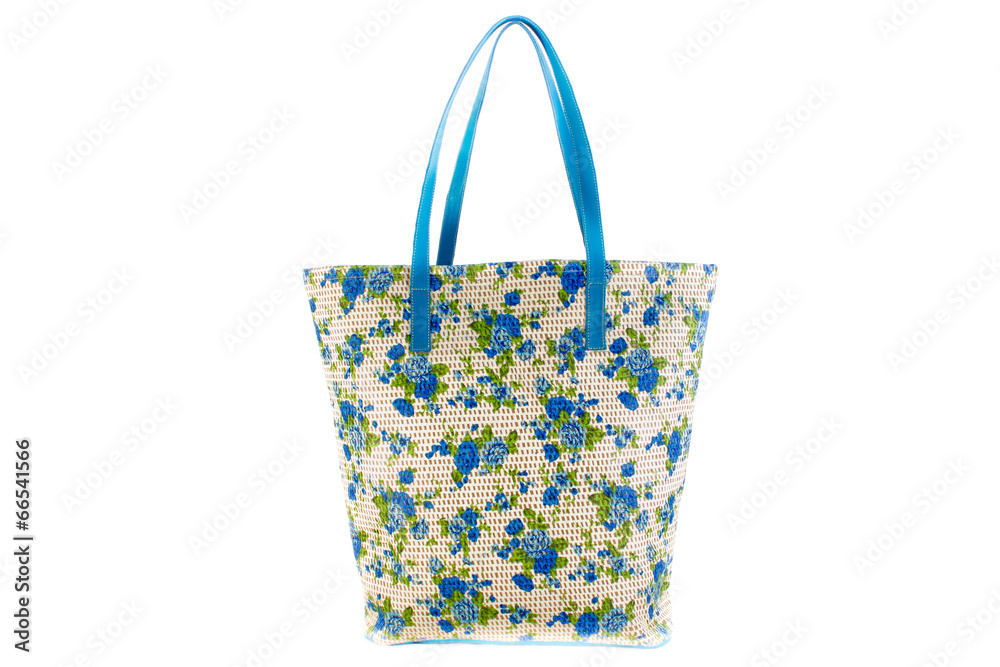 Women bag with blue flowers Women bag with blue flowers