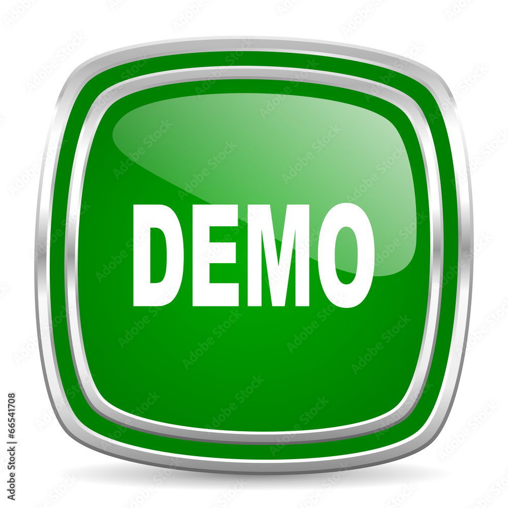 demo glossy computer icon on white background demo glossy computer icon on white background