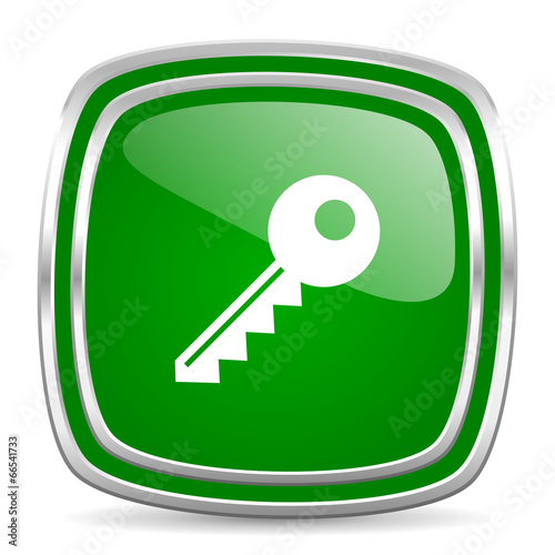 key glossy computer icon on white background