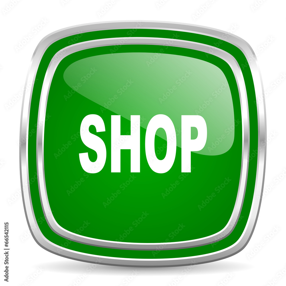 shop glossy computer icon on white background shop glossy computer icon on white background