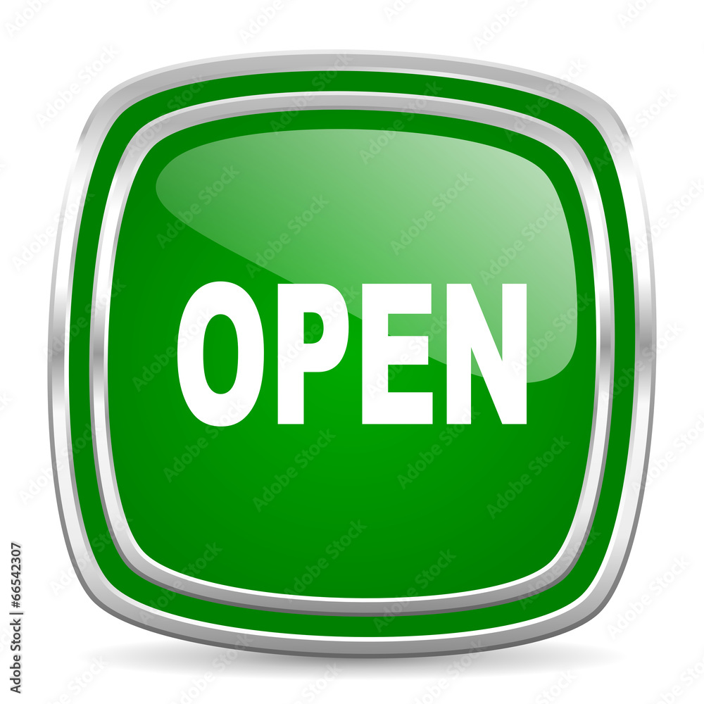 open glossy computer icon on white background open glossy computer icon on white background