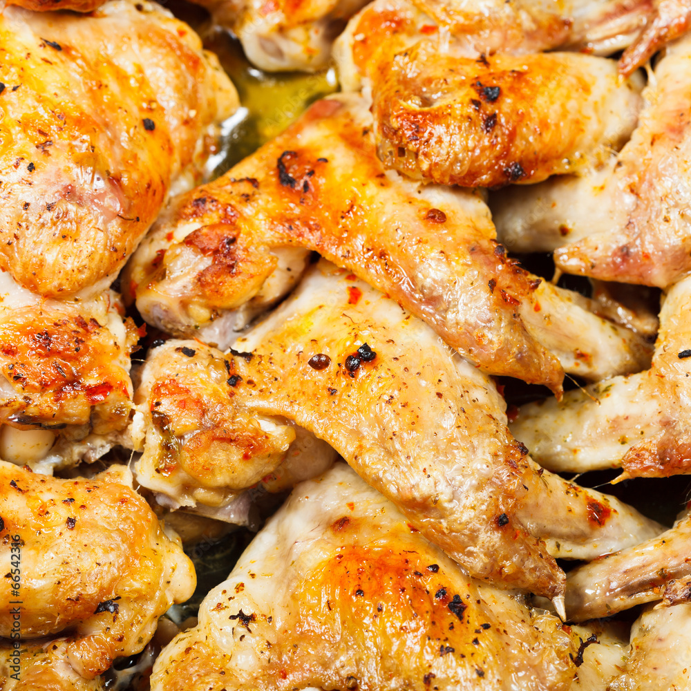 lot of grilled spicy chicken wings lot of grilled spicy chicken wings