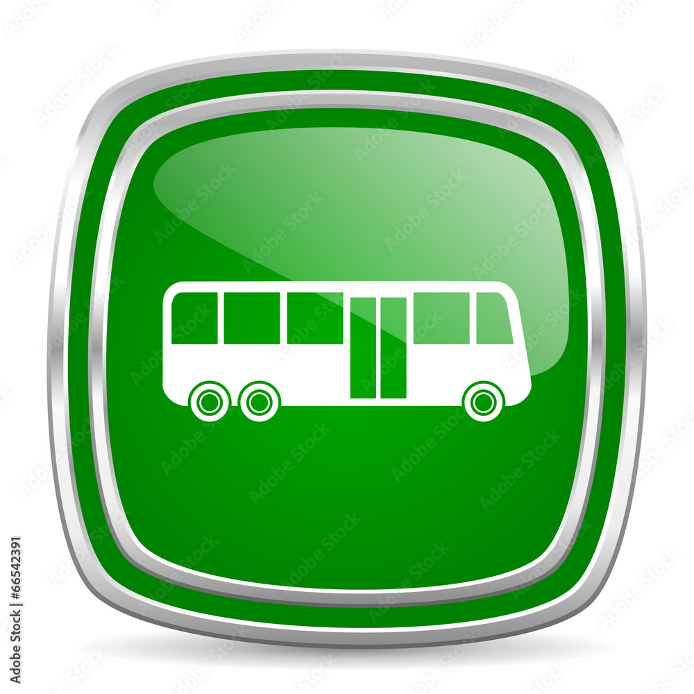 bus glossy computer icon on white background bus glossy computer icon on white background