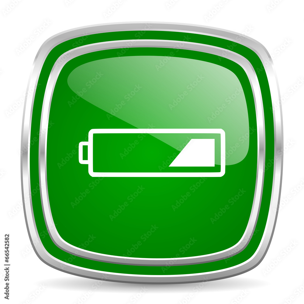 battery glossy computer icon on white background battery glossy computer icon on white background