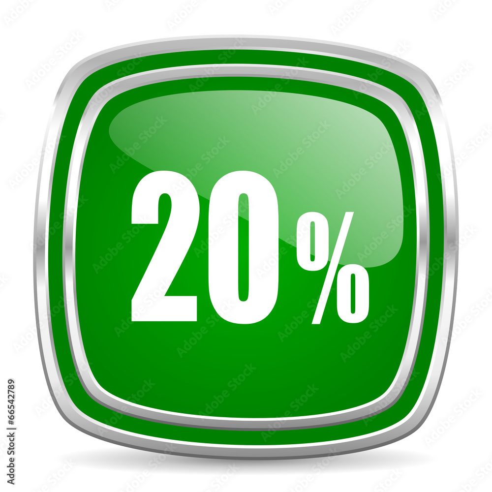 20 percent glossy computer icon on white background 20 percent glossy computer icon on white background