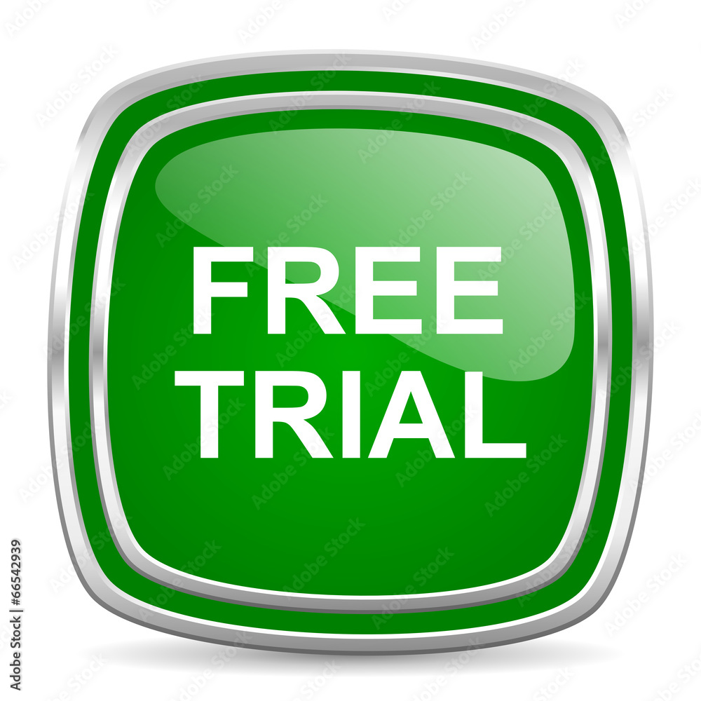 free trial glossy computer icon on white background free trial glossy computer icon on white background