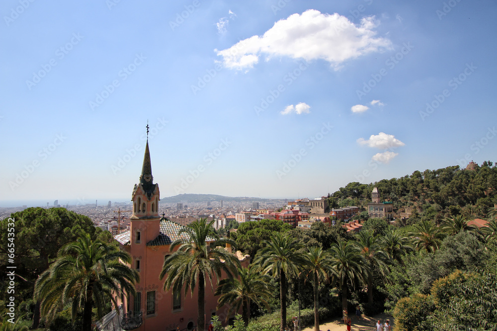 Park Guell in Barcelona, Spain
