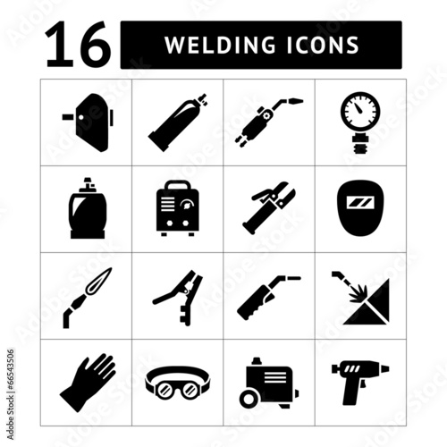 Set icons of welding