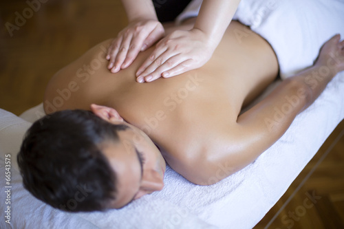 Young man having a massage