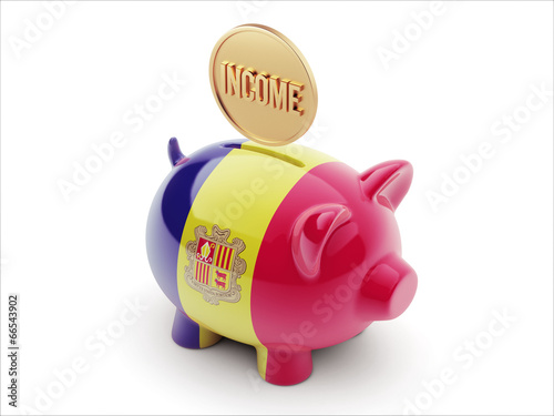 Andorra Income Concept Piggy Concept photo