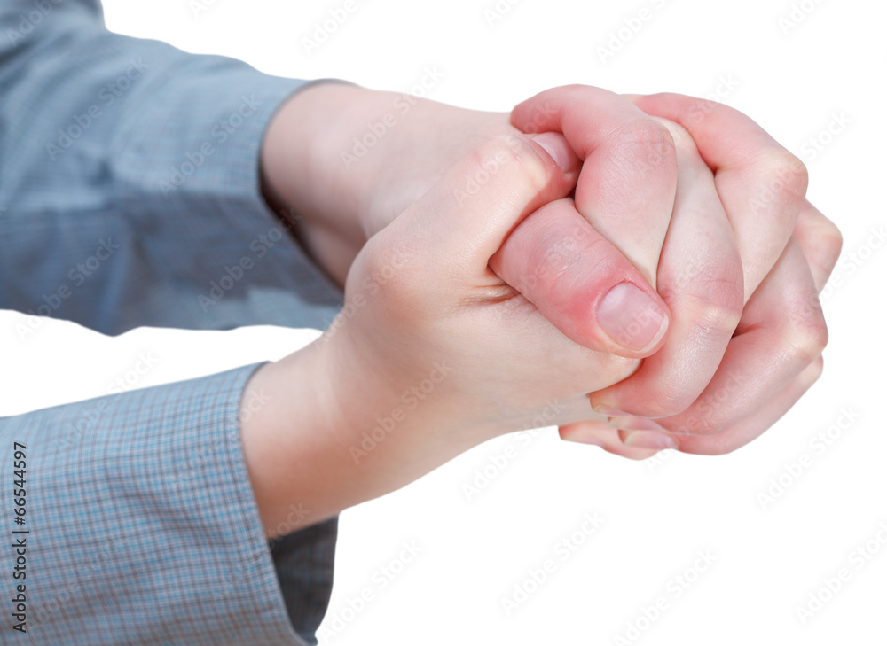 clenched hands close up - hand gesture clenched hands close up - hand gesture
