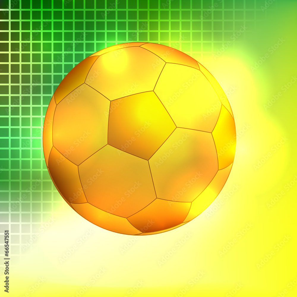 Fototapeta premium Abstract golden soccer ball background