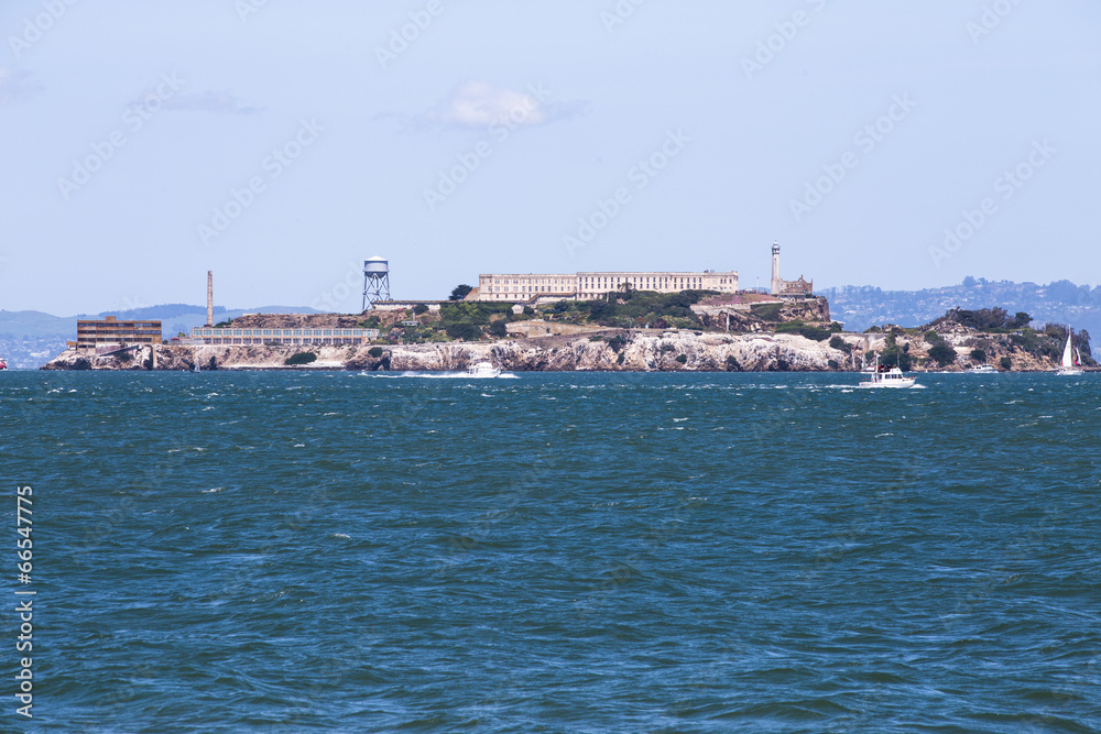Famous prison on island Alcatraz in San Francisco
