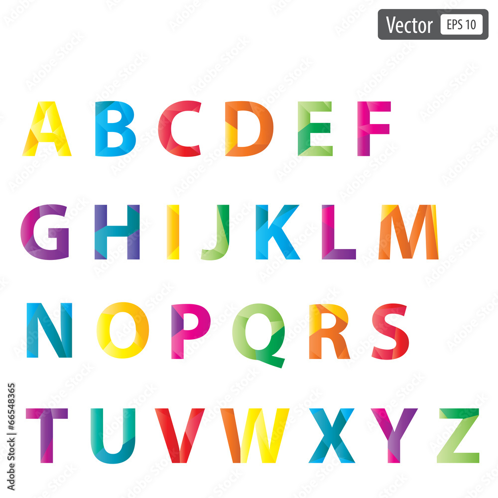 Obraz Vector colourful alphabet set