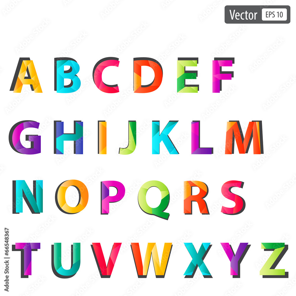 Obraz Vector colourful alphabet set